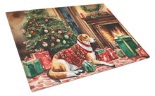 Load image into Gallery viewer, American Foxhound Cozy Christmas Glass Cutting Boards – Durable, Decorative Kitchen Art Large