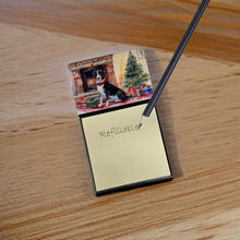 Load image into Gallery viewer, Appenzeller Sennenhund Cozy Christmas Sticky Note Holder- Refiilable Desk Accessory Note Pad
