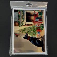 Load image into Gallery viewer, Australian Kelpie Cozy Christmas Greeting Cards - Blank Note Cards – 8-Pack of Artist-Designed Cards with Envelopes