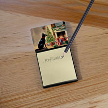 Load image into Gallery viewer, Australian Kelpie Cozy Christmas Sticky Note Holder- Refiilable Desk Accessory Note Pad