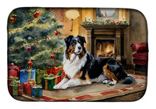 Load image into Gallery viewer, Australian Shepherd Cozy Christmas Dish Drying Mat