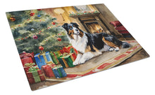 Load image into Gallery viewer, Australian Shepherd Cozy Christmas Glass Cutting Boards – Durable, Decorative Kitchen Art Large