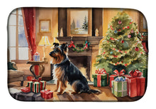 Load image into Gallery viewer, Australian Terrier Cozy Christmas Dish Drying Mat