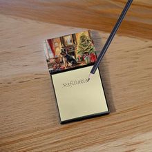 Load image into Gallery viewer, Australian Terrier Cozy Christmas Sticky Note Holder- Refiilable Desk Accessory Note Pad