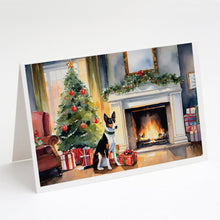 Load image into Gallery viewer, Basenji Cozy Christmas Greeting Cards - Blank Note Cards – 8-Pack of Artist-Designed Cards with Envelopes