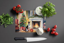 Load image into Gallery viewer, Basenji Cozy Christmas Glass Cutting Boards – Durable, Decorative Kitchen Art Large