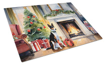 Load image into Gallery viewer, Basenji Cozy Christmas Glass Cutting Boards – Durable, Decorative Kitchen Art Large