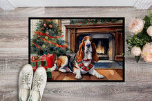 Load image into Gallery viewer, Basset Hound Cozy Christmas Doormat - Large 24x36 – Indoor/Outdoor Floor Mat with Artistic Flair