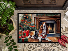 Load image into Gallery viewer, Basset Hound Cozy Christmas Doormat - Large 24x36 – Indoor/Outdoor Floor Mat with Artistic Flair