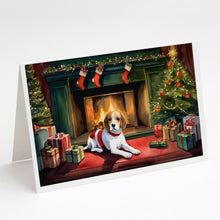 Load image into Gallery viewer, Beagle Cozy Christmas Greeting Cards - Blank Note Cards – 8-Pack of Artist-Designed Cards with Envelopes