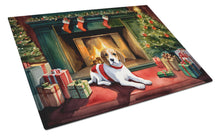 Load image into Gallery viewer, Beagle Cozy Christmas Glass Cutting Boards – Durable, Decorative Kitchen Art Large