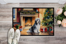 Load image into Gallery viewer, Bearded Collie Cozy Christmas Doormat