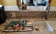 Load image into Gallery viewer, Belgian Malinois Cozy Christmas Dish Drying Mat