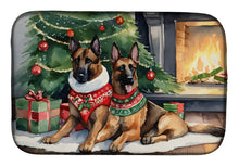 Load image into Gallery viewer, Belgian Malinois Cozy Christmas Dish Drying Mat