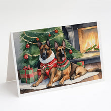 Load image into Gallery viewer, Belgian Malinois Cozy Christmas Greeting Cards - Blank Note Cards – 8-Pack of Artist-Designed Cards with Envelopes
