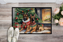 Load image into Gallery viewer, Belgian Malinois Cozy Christmas Doormat - Large 24x36 – Indoor/Outdoor Floor Mat with Artistic Flair