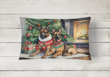 Load image into Gallery viewer, Belgian Malinois Cozy Christmas Throw Pillow