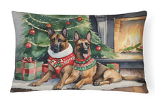 Load image into Gallery viewer, Belgian Malinois Cozy Christmas Throw Pillow