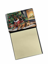 Load image into Gallery viewer, Belgian Malinois Cozy Christmas Sticky Note Holder- Refiilable Desk Accessory Note Pad
