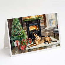 Load image into Gallery viewer, Belgian Malinois Cozy Christmas Greeting Cards - Blank Note Cards – 8-Pack of Artist-Designed Cards with Envelopes