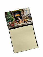 Load image into Gallery viewer, Belgian Malinois Cozy Christmas Sticky Note Holder- Refiilable Desk Accessory Note Pad