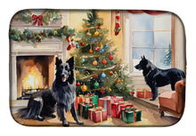 Load image into Gallery viewer, Belgian Sheepdog Cozy Christmas Dish Drying Mat