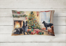 Load image into Gallery viewer, Belgian Sheepdog Cozy Christmas Throw Pillow
