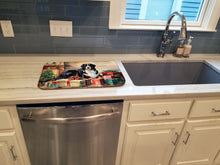 Load image into Gallery viewer, Bernese Mountain Dog Cozy Christmas Dish Drying Mat