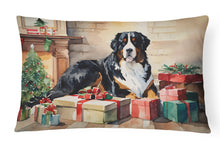 Load image into Gallery viewer, Bernese Mountain Dog Cozy Christmas Throw Pillow
