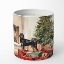 Load image into Gallery viewer, Black and Tan Coonhound Cozy Christmas Decorative Soy Candle