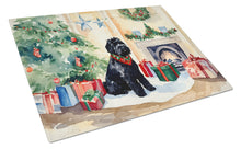 Load image into Gallery viewer, Black Russian Terrier Cozy Christmas Glass Cutting Boards – Durable, Decorative Kitchen Art Large