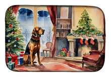 Load image into Gallery viewer, Bloodhound Cozy Christmas Dish Drying Mat
