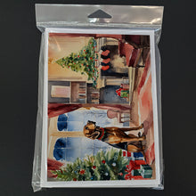 Load image into Gallery viewer, Bloodhound Cozy Christmas Greeting Cards - Blank Note Cards – 8-Pack of Artist-Designed Cards with Envelopes