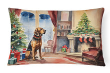Load image into Gallery viewer, Bloodhound Cozy Christmas Throw Pillow