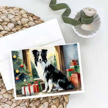 Load image into Gallery viewer, Border Collie Cozy Christmas Greeting Cards - Blank Note Cards – 8-Pack of Artist-Designed Cards with Envelopes