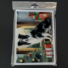 Load image into Gallery viewer, Border Collie Cozy Christmas Greeting Cards - Blank Note Cards – 8-Pack of Artist-Designed Cards with Envelopes