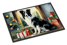 Load image into Gallery viewer, Border Collie Cozy Christmas Doormat - Large 24x36 – Indoor/Outdoor Floor Mat with Artistic Flair