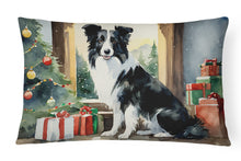Load image into Gallery viewer, Border Collie Cozy Christmas Throw Pillow