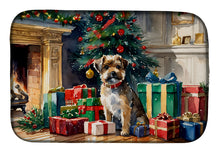 Load image into Gallery viewer, Border Terrier Cozy Christmas Dish Drying Mat