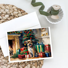 Load image into Gallery viewer, Border Terrier Cozy Christmas Greeting Cards - Blank Note Cards – 8-Pack of Artist-Designed Cards with Envelopes
