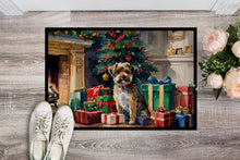 Load image into Gallery viewer, Border Terrier Cozy Christmas Doormat - Large 24x36 – Indoor/Outdoor Floor Mat with Artistic Flair