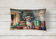 Load image into Gallery viewer, Border Terrier Cozy Christmas Throw Pillow