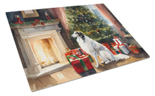 Load image into Gallery viewer, Borzoi Cozy Christmas Glass Cutting Boards – Durable, Decorative Kitchen Art Large