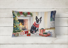 Load image into Gallery viewer, Boston Terrier Cozy Christmas Throw Pillow