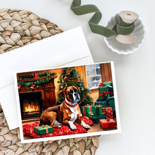 Load image into Gallery viewer, Boxer Cozy Christmas Greeting Cards - Blank Note Cards – 8-Pack of Artist-Designed Cards with Envelopes