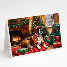 Load image into Gallery viewer, Boxer Cozy Christmas Greeting Cards - Blank Note Cards – 8-Pack of Artist-Designed Cards with Envelopes