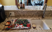 Load image into Gallery viewer, Brittany Cozy Christmas Dish Drying Mat