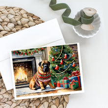 Load image into Gallery viewer, Bullmastiff Cozy Christmas Greeting Cards - Blank Note Cards – 8-Pack of Artist-Designed Cards with Envelopes