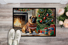 Load image into Gallery viewer, Bullmastiff Cozy Christmas Doormat - Large 24x36 – Indoor/Outdoor Floor Mat with Artistic Flair