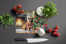 Load image into Gallery viewer, Bullmastiff Cozy Christmas Glass Cutting Boards – Durable, Decorative Kitchen Art Large